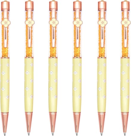 Zwarte balpen set van 6 stuks, medium punt, ideaal voor schrijven, tekenen en notities