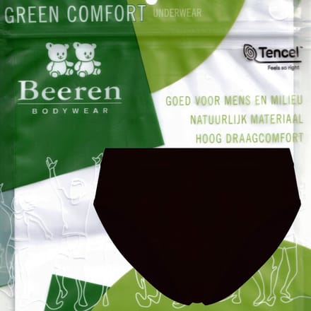 Beeren Green Comfort tencel - dames midi slip - maat L - zwart