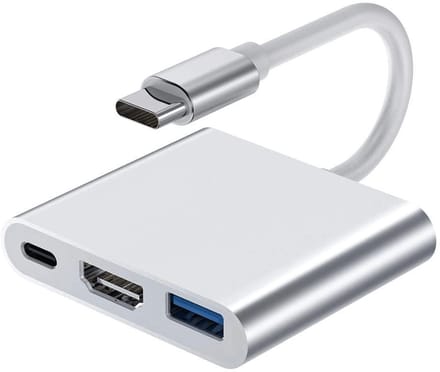 Dailygoods - Cosensi - Dailygoods - USB C HUB 3-in-1 Adapter met 4K Ondersteuning