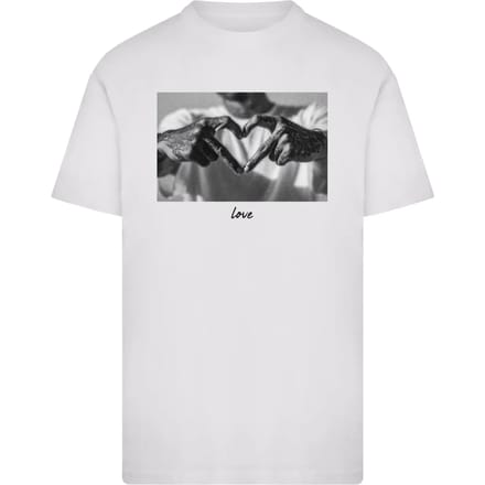 Mister Tee - Heart Sign Heren Tshirt - 3XL - Wit