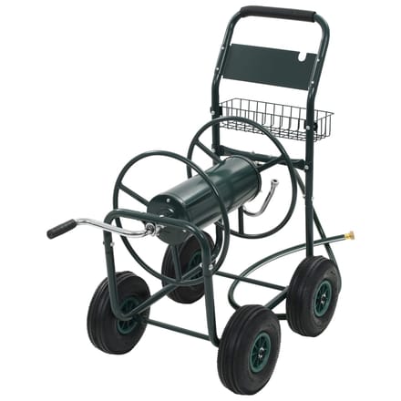 vidaXL - Tuinslangtrolley - met - 1/2" - slangkoppeling - 75 - m - staal