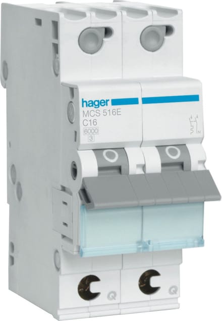 Hager Quickbusbar Stroomonderbreker - MCS516E - E2ZRM