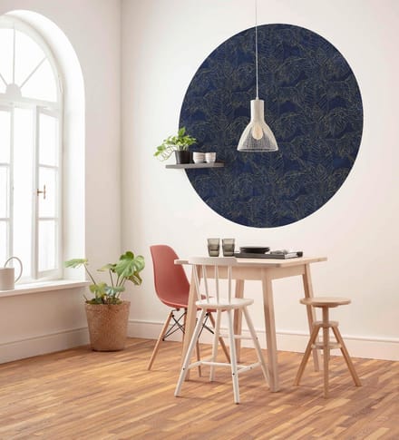 Fotobehang - Royal Blue 125x125cm - Rond - Vliesbehang - Zelfklevend