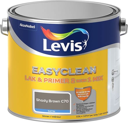 Levis - Easyclean Lak & Primer 2-In-1 Mix - Shady Brown C70 - Mengverf - 2,5 L
