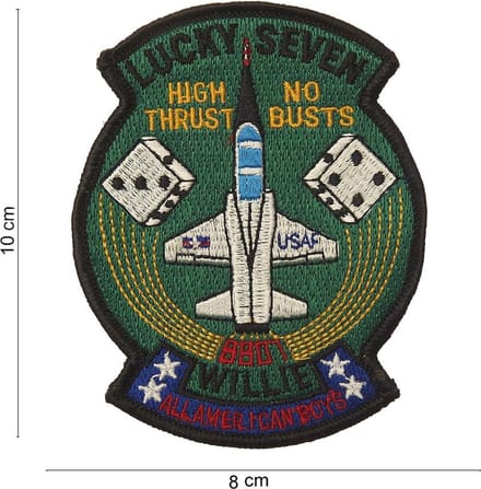 Embleem stof Lucky seven