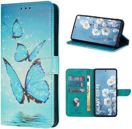 Solidenz hoesje - Geschikt voor Samsung Galaxy S25 FE - Bookcase - Vlinders