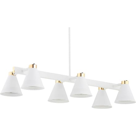 Euluna Hanglamp Avenidos, 6-lamps, wit