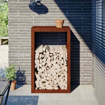 vidaXL - Brandhoutrek - 60x40x100 - cm - weervast - staal