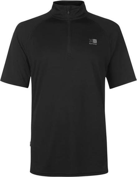 Karrimor - ¼ Zip Hardloop T-shirt met kraag - Heren - Zwart - S