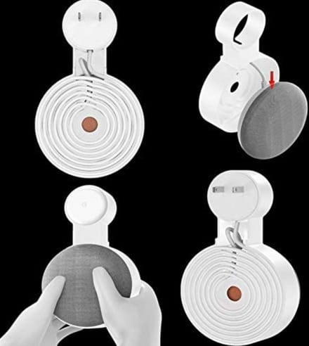 Houder geschikt voor Google Nest Mini – Wall Mount – Wit