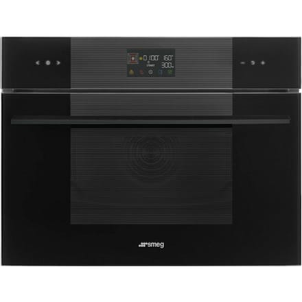 SMEG Micro combi Galileo Oven Oven , Linea, 45 cm, Combi-magnetron, Zwart, Vapor Clean