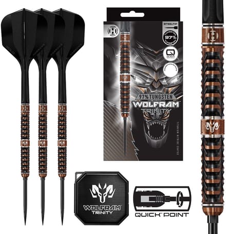 Harrows Wolfram Trinity Quick Point 97% - Dartpijlen