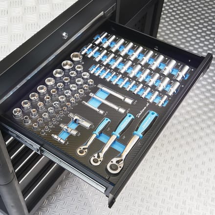 Datona® 80-delige doppenset in carbon softmodule - inclusief 3 ratels