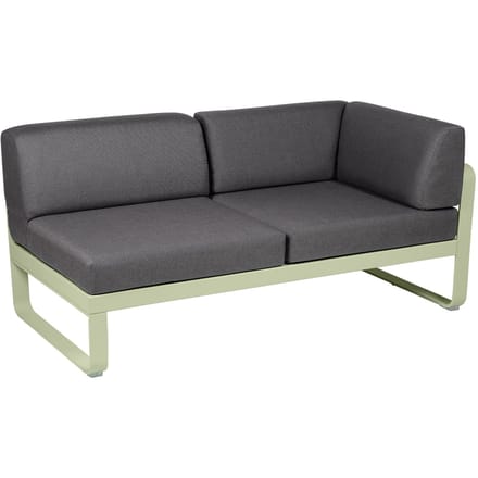 Fermob BELLEVIE hoekmodule rechts - 65 lindegroen mat - A3 grafietgrijs