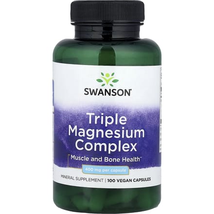 Drievoudig Magnesium Complex, 400 mg, 100 Capsules