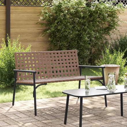 vidaXL Tuinstoel Bruin 110,5 x 79 x 75,5 cm poly rattan