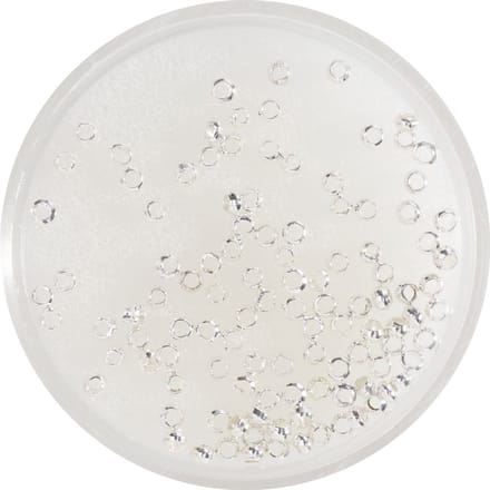 Krimpkralen, zilver, 2 mm