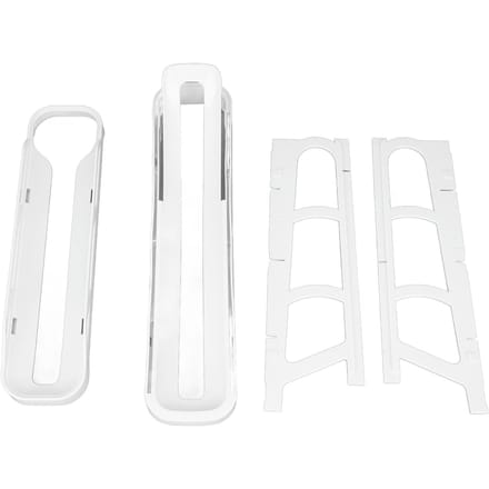Rollende Eierdispenser 2 Laags Ruimtebesparende Automatische Roll-Down Eierhouder voor Koelkast wit