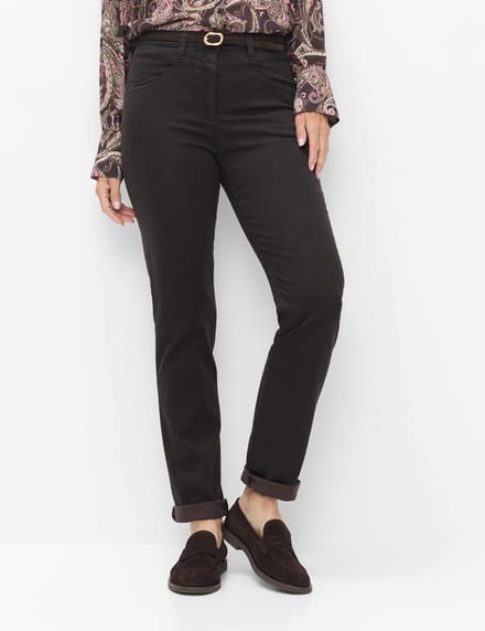 Raphaela by Brax Dames Jeans  Style LAURA NEW DARK CHOCOLATE, donkerbruin, maat 48