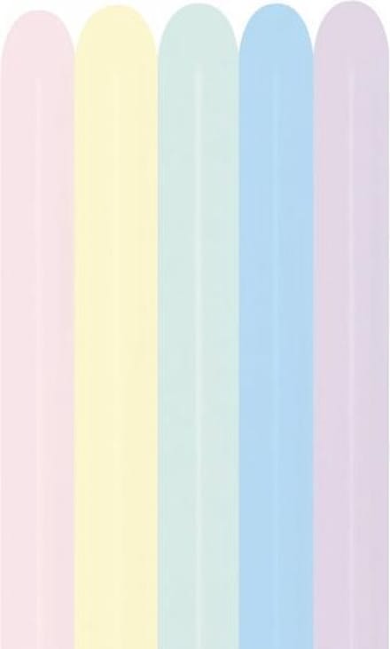 100 modelleer balonnen sempertex pastel