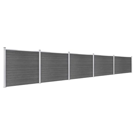 vidaXL - Schuttingpanelenset - 872x146 - cm - HKC - zwart