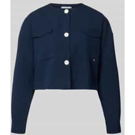 Boxy fit kort colbert van viscosemix