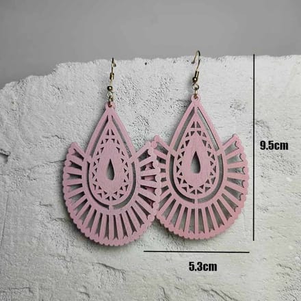 Jomide Oorhangers Hawaiiaans Hout - Roze
