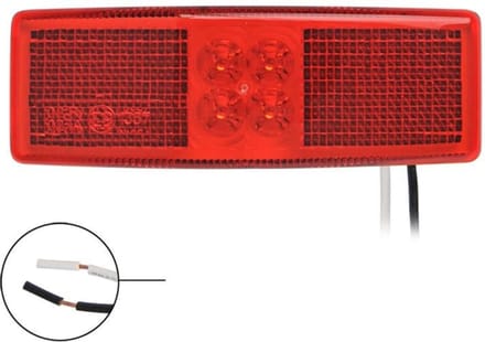ProPlus Markeringslamp - Contourverlichting - LED - Waterdicht - 110 x 40 mm - Rood - 12V & 24V