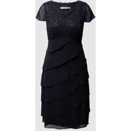 Cocktailjurk van kant en chiffon