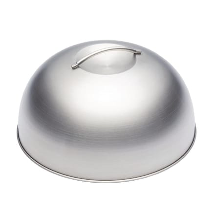 KitchenCraft MasterClass Smelt Koepel / Burger Deksel - Roestvrij Staal Zilver 22.5 x 12 x 16 cm