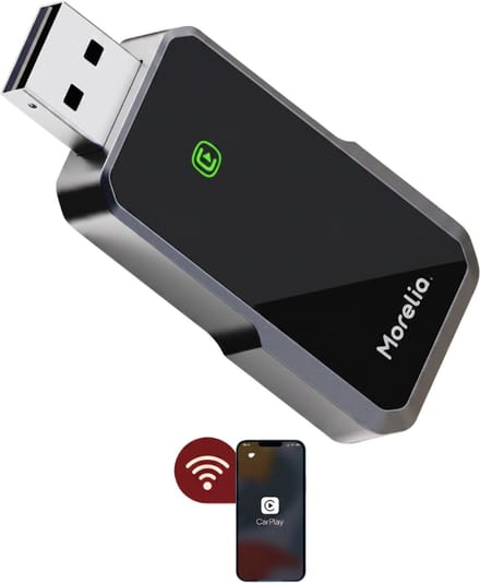 Morelia® 2 in 1 Draadloos Carplay Dongle - Geschikt Voor Apple & Android - Alleen te gebruiken met ingebouwde Apple en Android- USB & USB-C