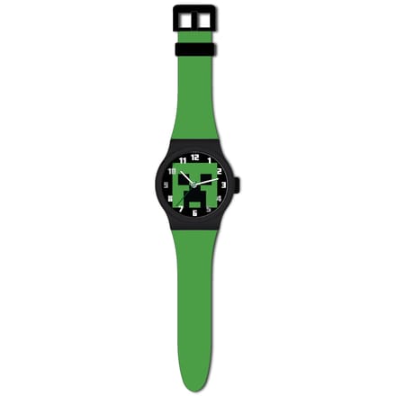 Minecraft wandklok in horloge-design