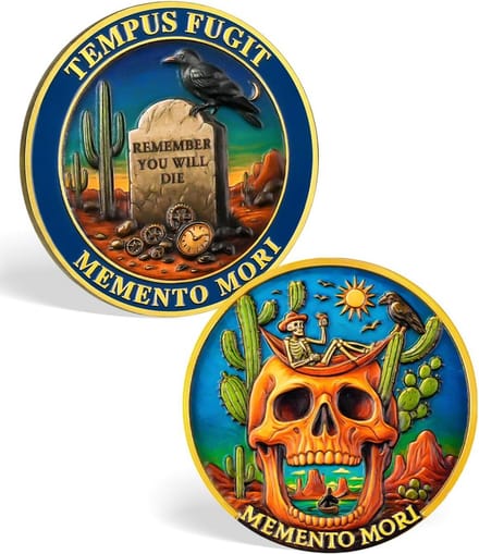 Solidchoice - Memento Mori Coin - Inspirerende Skull Challenge Coin