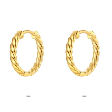 Twice As Nice Oorbellen in 18kt verguld zilver, oorring