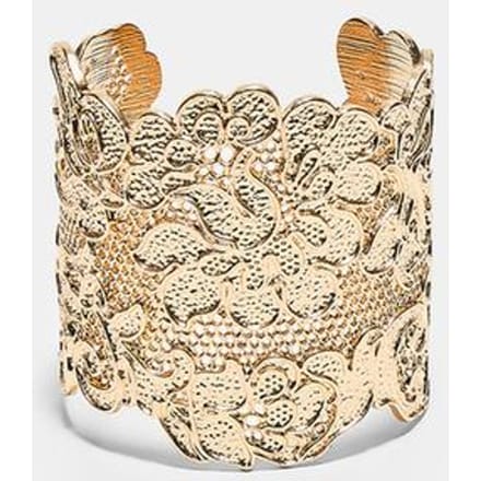 Stradivarius Stijve armband met kanten effect  Goud OS