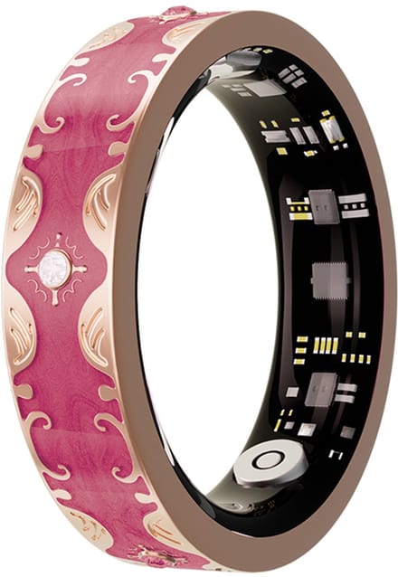 WizBay Premium Select® Bohemian Smart Ring - Rose Red - Hartslag, Slaap en Zuurstofmeting - Activiteitstracker - Maat 9