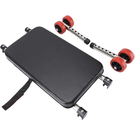 Siège Repose-marche Roues pour Siège Fixable Déambulateur Pliant Rembourrage Doux Noir Inoxydable black