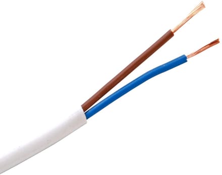 Flexibele Elektrische Aansluitkabel 2-aderig 0,75 mm² Wit voor Installatie en Verlengsnoer