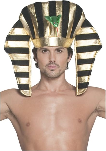 Pharraoh Hoofdstuk Volwassenen Mannen Zwart Egypte Maat One size
