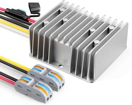 DC-DC Converter 12V naar 24V 10A 240W met Zekering en Veiligheidsconnectoren