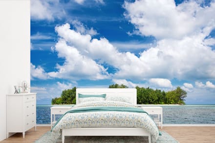 Behang - Fotobehang Eiland - Zomer - Tropisch - Breedte 420 cm x hoogte 280 cm