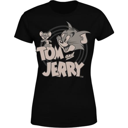 Tom and Jerry Circle Dames T-shirt - Zwart - M