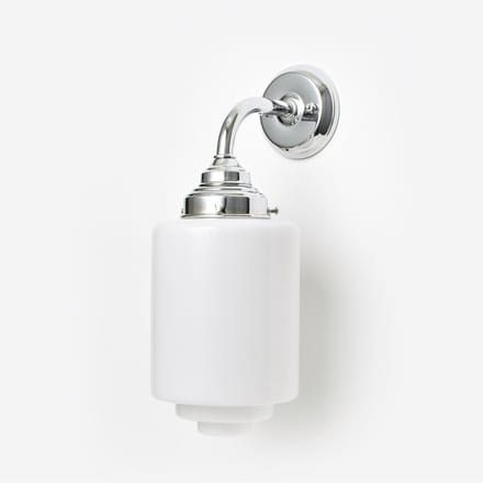 Wandlamp Getrapte Cilinder Medium Curve Chroom - Art Deco Trade