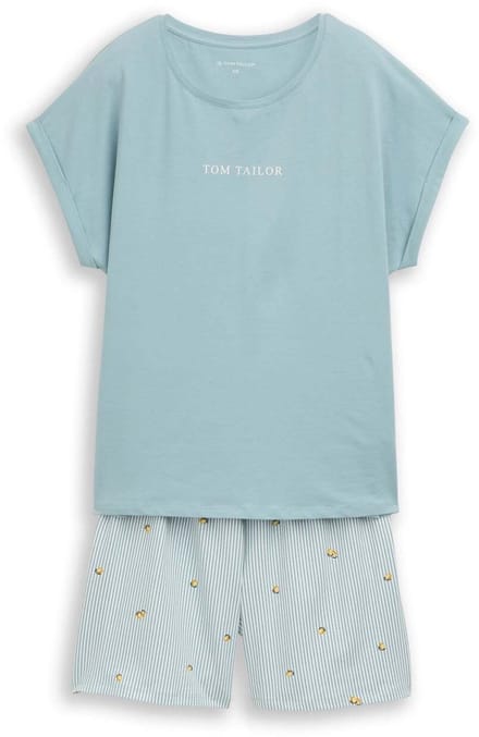Tom Tailor - Pyjamaset met motief - Maat 36 - blue-medium-vertical stripe