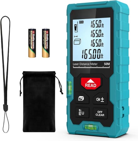 SNJY® Lasermeter - Lasermeter Afstandsmeter - Kruislijnmeter - Lasermeter tot 50 Meter - 2 Waterpassen - Groen