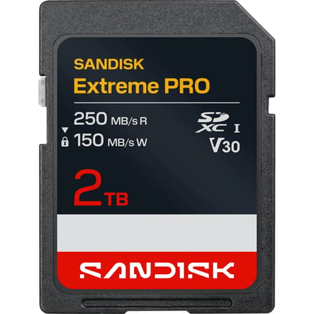 SANDISK SDXC Extreme Pro 2TB 250/150 mb/s - V30 - Rescue Pro DL 2Y