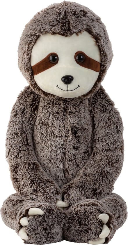 Luiaard knuffel van zachte pluche - 59 cm zittend/100 cm staand