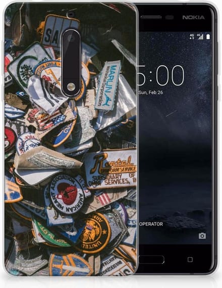 Nokia 5 Siliconen Hoesje met foto Badges