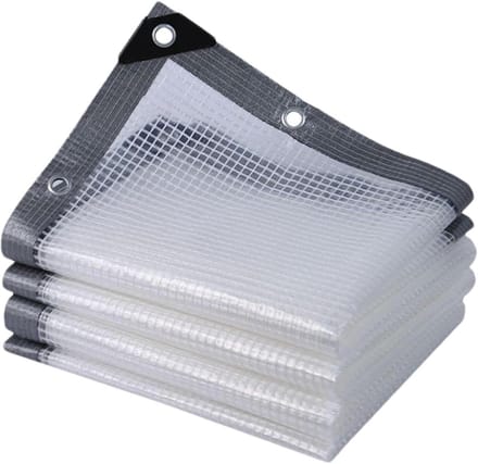 Groot afdekzeil - Waterdicht zeil - Buiten beschermen - UV-bescherming - 65 x 65 voet - Transparant