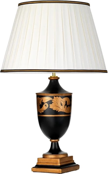 Landelijke Tafellamp - Steady Lighting -  - Landelijk - E27 - L: 46.5cm - Voor Binnen - Woonkamer - Eetkamer - Zwart